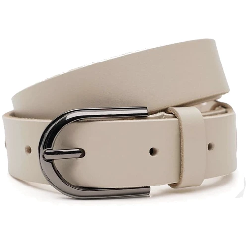 Жіночий ремінь Borsa Leather бежевий (V1FX35-beige)