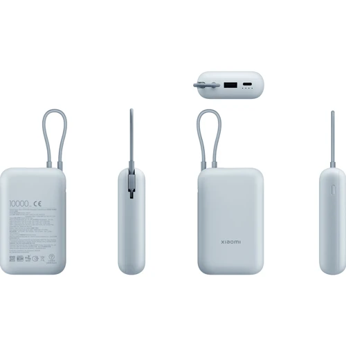 Зовнішній акумулятор Xiaomi Power Bank 10000mAh Integrated Cable Blue (BHR9073GL) фото 10