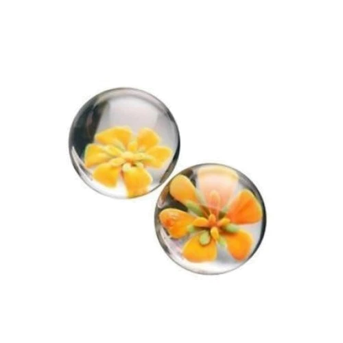 Вагинальные шарики TLC CyberGlass Ben Wa Balls, желтый