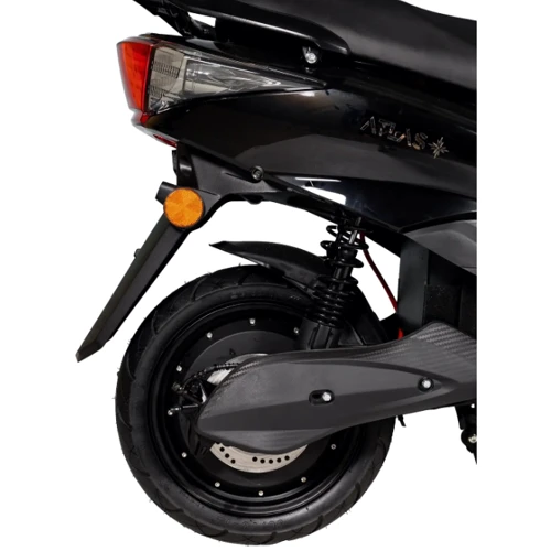 Електроскутер Atlas Demon 2000W Box Black (3066): Особливості С багажником, Мощные, С большими колесами, С большим запасом хода, С рулем, С сиденьем, Для бездорожья