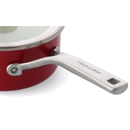 Набір посуду KitchenAid Steel Core 8 предметів 16/20/24 см 1.3/3.7/6 л червоний (CC004920-001): Матеріал корпусу емальована сталь