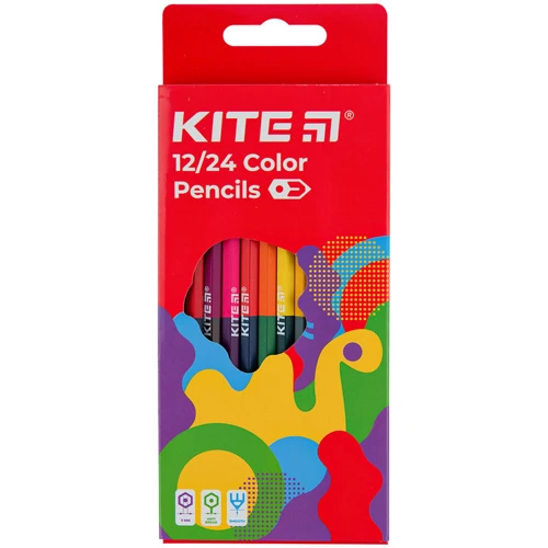 Олівці кольорові Kite Fantasy 24 кольори двосторонні (K22-054-2)