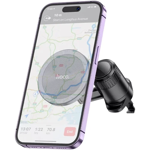 Тримач Hoco Car Holder Air Vent H23 Black Metal Grey: Особливості MagSafe, магнитный, автодержатель