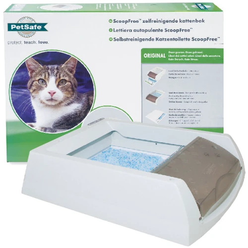 Туалет PetSafe ScoopFree Original автоматический для котов 48.2х69.5х17.6 см, белый, в комплекте силикагелевый наполнитель (PAL19_14657)