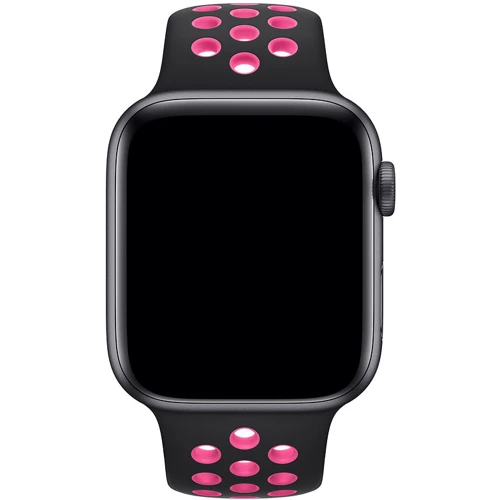Аксессуар для Watch Apple Sport Band Nike Black/Pink Blast (MWUC2) for Apple Watch 42/44/45/49mm: Совместимость Apple Watch 49mm, Apple Watch 44mm, Apple Watch 42mm, Apple Watch 45mm