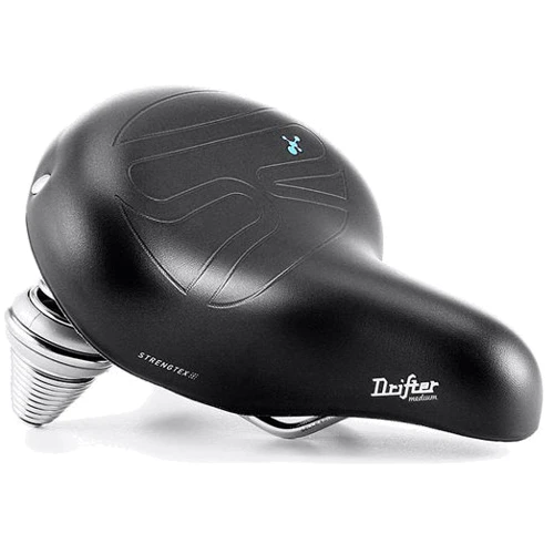 Сідло Selle Royal Premium DRIFTER MEDIUM, Royalgel, оббивка Strengtex, 251х221мм, 995г, хромовані рейли і пружини, unisex, чорне