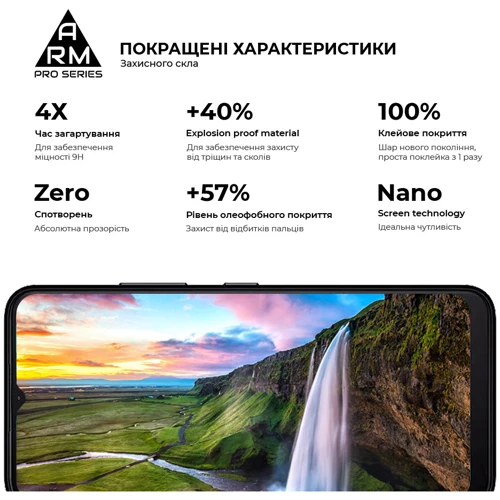Аксессуар для смартфона ArmorStandart Tempered Glass Pro Black for Nokia C21 (ARM70431): Цвет черный