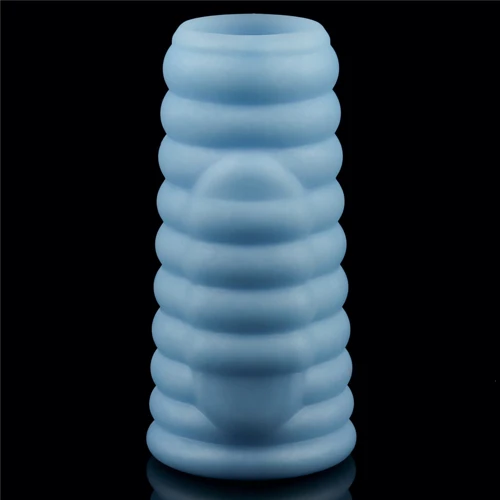 Насадка на член LoveToy Vibrating Wave Knights Ring Blue