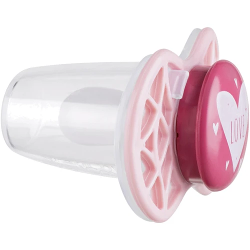 Пустышка Nuvita Air55 Cool симметричная с колпачком 0m+ LOVE розовая (NV7065PR): Материал силикон