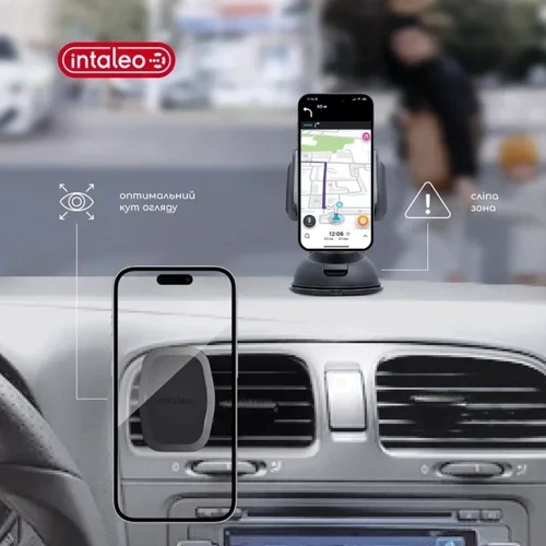 Держатель Intaleo Car Holder Magnetic Black (CM05GG): Особенности магнитный, автодержатель