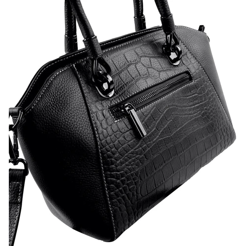 Женская сумка тоут Vito Torelli черная (VT-6305-black): Тип ручки Плечевой ремень, Со съемным ремнем, С двумя ручками, Короткая ручка