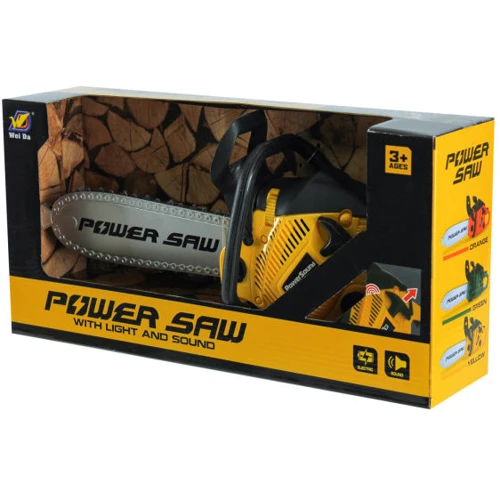 Бензопила на батарейках Wei Da Power Saw, желтая (192C/D/E) фото 3