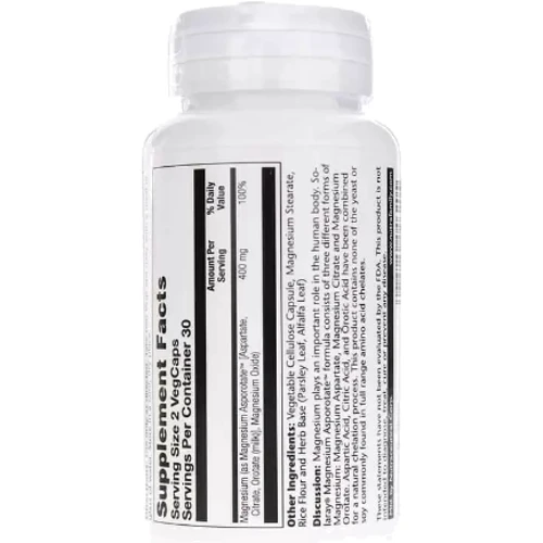Solaray Magnesium Asporotate 400 mg Магний аспоротат 60 капсул