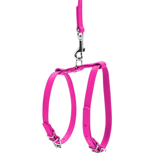 Шлея круглая WAUDOG Glamour с поводком для кошек и мелких собак 9 мм 30-40 см розовая (33997): Производитель WAUDOG