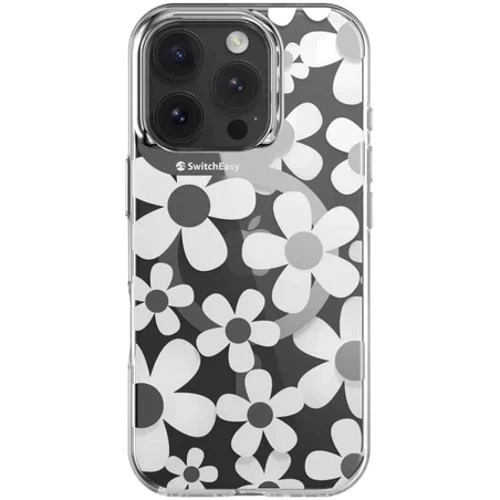 Чохол для iPhone Switcheasy Fleur M 3D Patterned Shockproof Case White (SPH66P269WH24) для iPhone 16 Pro: Колір белый