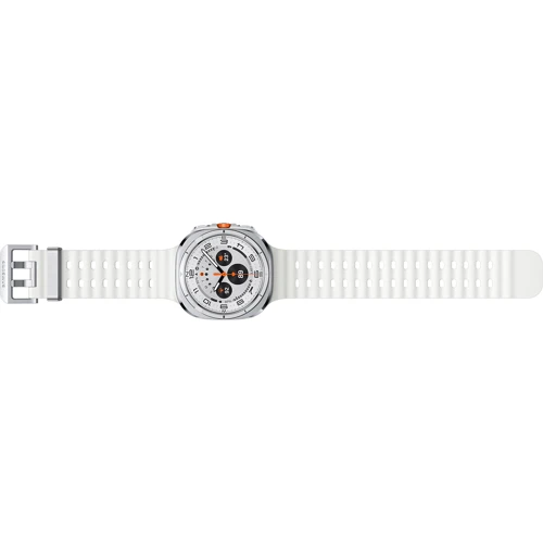 Смарт-часы Samsung Galaxy Watch Ultra 47mm LTE Titanium White with White Marine Band (SM-L705FZWA) (UA): Особенности Гибридные, Барометр, Противоударные, Большой экран, Влагозащищенные, С сапфировым стеклом, Встроенный микрофон, Динамик (громкая связь), Функция звонка, Возможность ответа на сообщения, Металлический