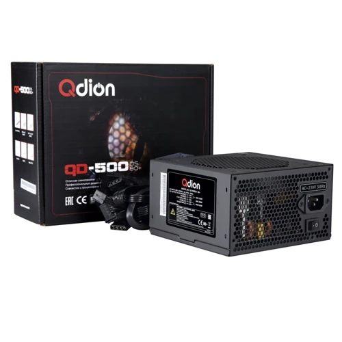 Блок живлення Qdion 500W (QD-500DS 80+): Потужність, Ватт 500