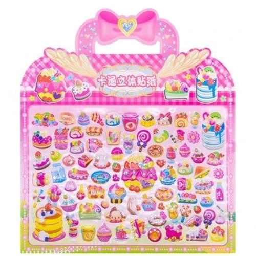 Набір об'ємних наклейок Mic 12 листів в асортименті 30х33 см (DH88)