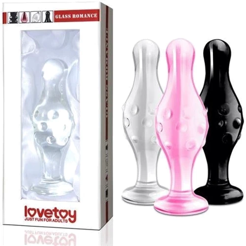 Стеклянный фаллоимитатор Love Toy Glass Romance Dildo 4.5" Black