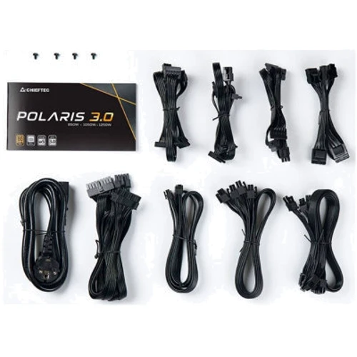 Блок питания Chieftec POLARIS 3.0 1050W (PPS-1050FC-A3): КПД, % 90