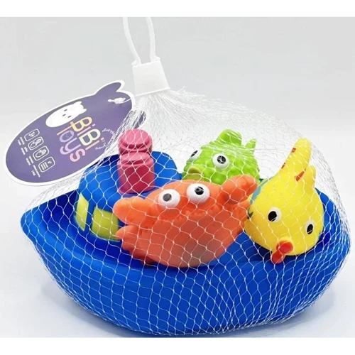 Набір для купання Bibi Toys Кораблик та морські жителі 4 шт (761049BT)