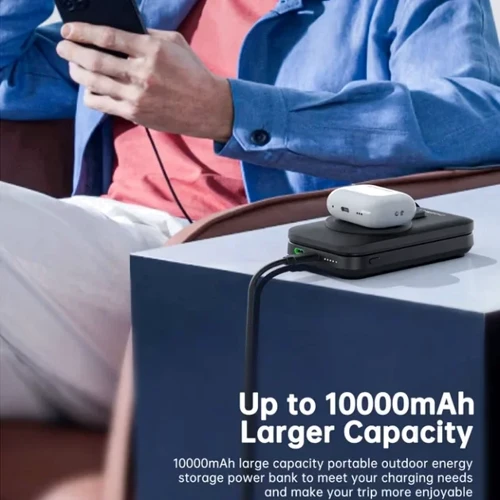 Внешний аккумулятор Choetech Power Bank 10000mAh Magnetic Wireless 2 in 1 20W Black (B750-CCBK)