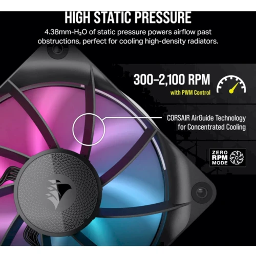 Кулер Corsair iCUE Link RX120 RGB PWM (CO-9051017-WW): Разъем 4pin