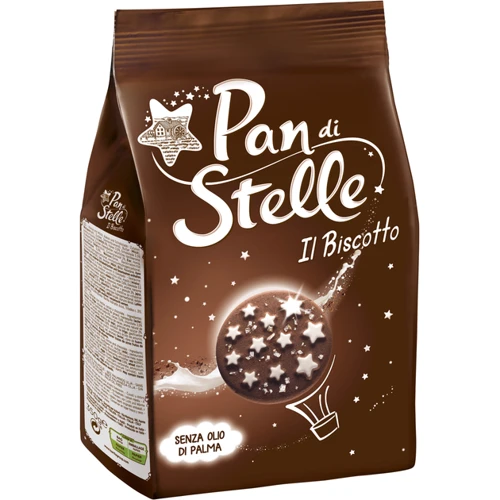Печенье Mulino Bianco Pan Di Stelle шоколадное 350 г (8076809574075): Вес нетто 350 г