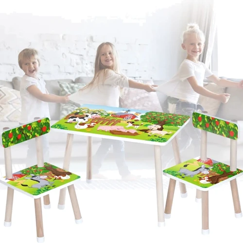 Дитячий столик з 2-ма стільцями Bambi ферма (M 501-16)