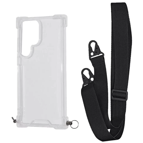 Чехол для телефонов WAVE Clear Case with Strap Black for Samsung S928 Galaxy S24 Ultra