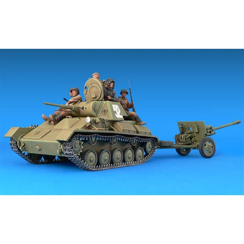 Сборная модель MiniArt Cоветский танк Т-70М С пушкой ЗИС-3 и экипажем w/CREW (MA35056) фото 8