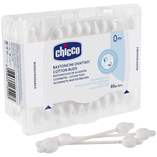 Ватные палочки с ограничителем Chicco 60 шт (10440.00)