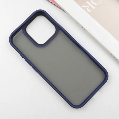 Чехол для iPhone Mobile Case TPU+PC Metal Buttons Blue for iPhone 16 Pro Max: Тип аксессуара чехол