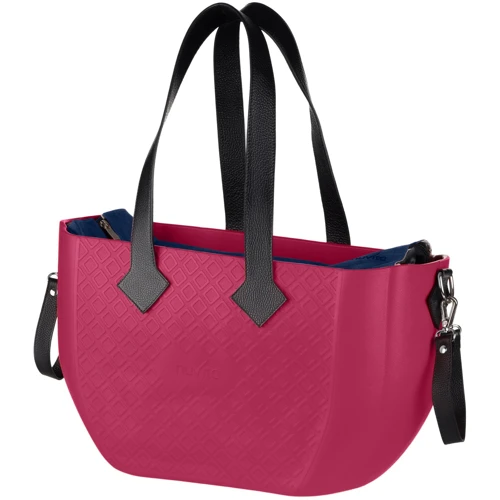 Сумка для мами Nuvita MyMia ручки еко-шкіра, килимок, ремені для коляски малиново-чорний (NV8801L/02N/03B)