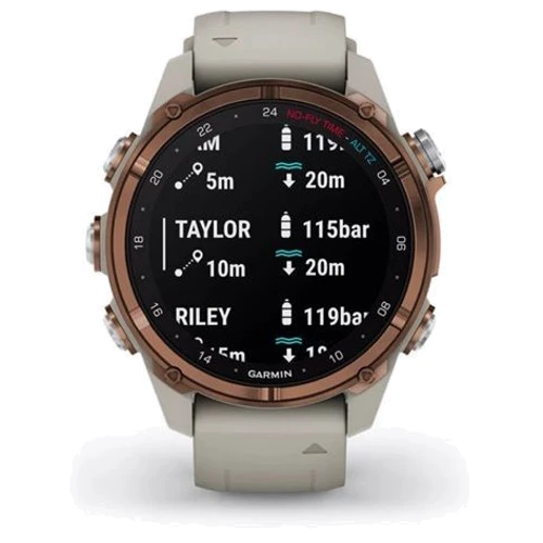 Смарт-часы Garmin Descent Mk3i 43mm Bronze PVD Titanium with French Grey Silicone Band and Descent T2 Transceiver (BNDL-DMK3-43TFDT2): Материал корпуса титан