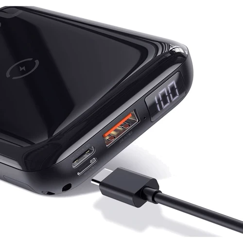 Внешний аккумулятор Baseus Power Bank 10000mAh Wireless Charger Mini S Black (PPXFF10W-01): Емкость батареи, мАч 10000