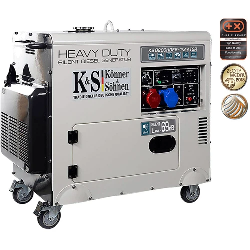 Дизельный генератор Konner&Sohnen KS 8200HDES-1/3 ATSR: Тип электростанции дизельный