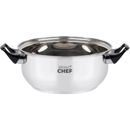 Каструля Bravo Chef 20 см 2.3 л (BC-2002-20): Матеріал корпусу Нержавеющая сталь