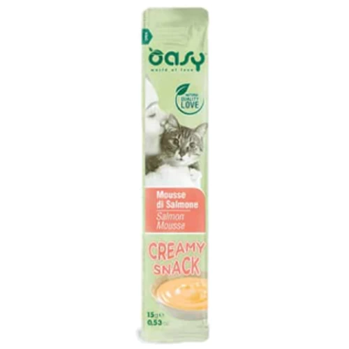 Ласощі для котів OASY CAT Сreamy крем снек з лососем (4х15) 60 г (8054329510728): Вид Паста