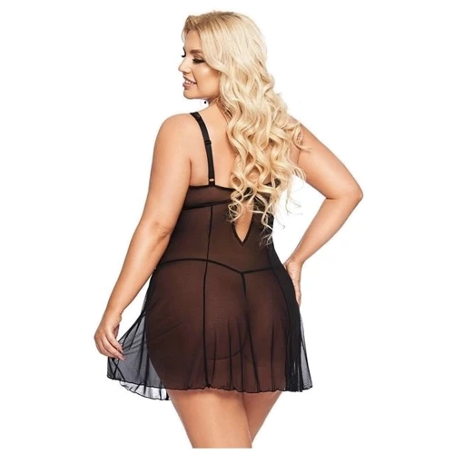 Пеньюар SoftLine Collection Berta, Вlack 3XL