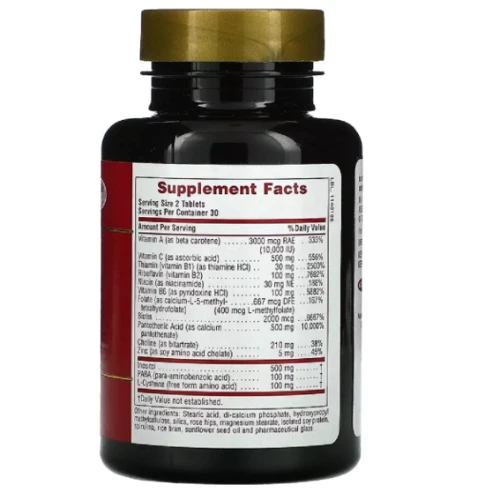 Natures Plus Ultra Hair Sustained Release Комплекс для волосся для чоловіків та жінок 60 таблеток: Форма випуску таблетки