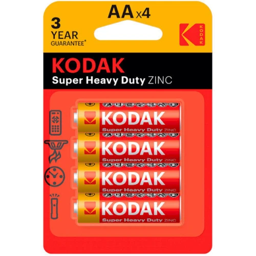 Kodak AA bat Carbon-Zinc 4 шт Extra Heavy Duty (30951044)