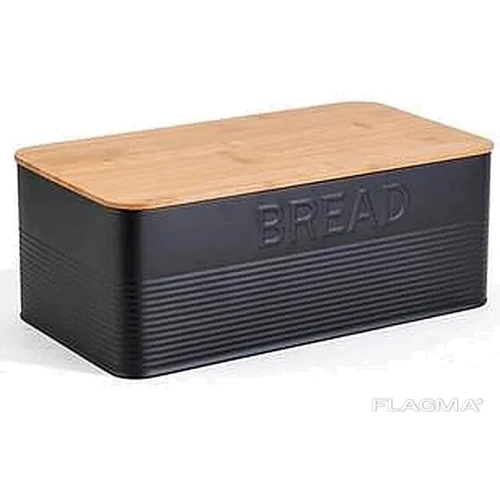 Хлебница Ardesto Midori 33х13х18 см металл бамбук Черный (AR0912BB): Тип Хлебница с крышкой