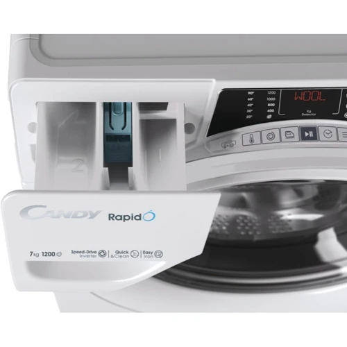 Стиральная машина Candy RO4 1274DWMT/1-S: Загрузка белья (стирка), кг 7