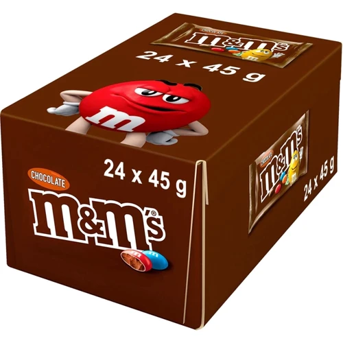 Упаковка драже M&M's молочний шоколад 24x45 г (УП5900951297229): Країна виробник Польща