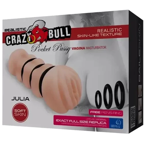 Мастурбатор-вагина Crazy Bull - JULIA Pocket Pussy vagina, BM-009152H