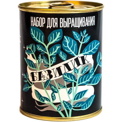Набор для выращивания Консервы-растение PAPAdesign "Базилик"