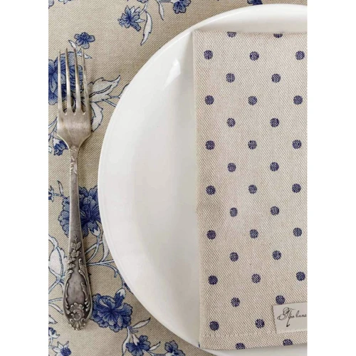 Салфетка Прованс Хозяйка Горох 35х45 см синяя (31524)