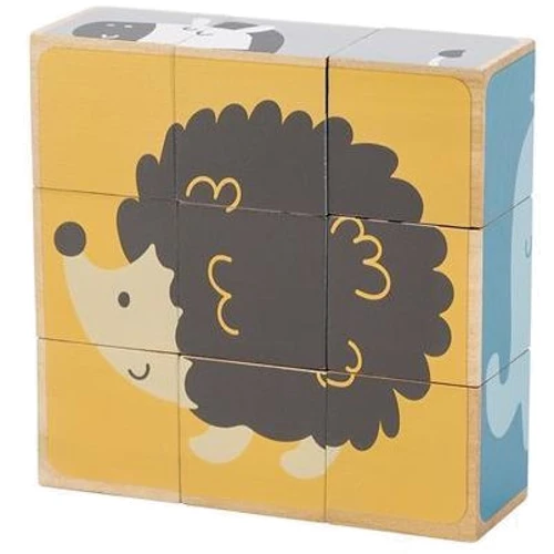 Дерев'яні кубики-пазл Viga Toys PolarB Звірята (44024) фото 11