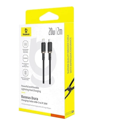 Кабель Baseus Cable USB-C to Lightning Dura Series 20W 2m Black/Gold (P10377800U01-02) фото 8